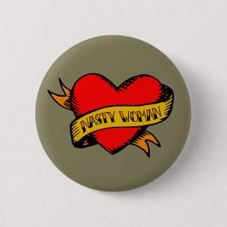 Frauen-Tätowierungs-Knopf Hillary Clinton ekliger Button