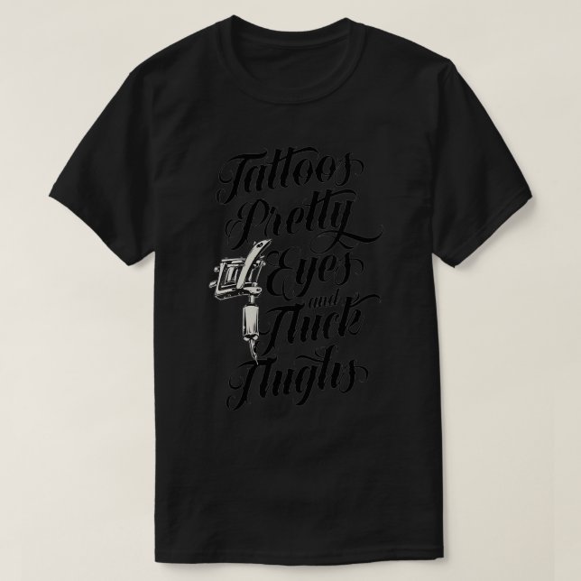 Frauen Tattoos Hübsche Augen und dicke Oberschenke T-Shirt (Design vorne)