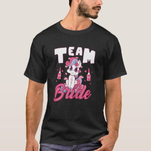 Frauen Team Braut Einhorn Junggesellinnenabschied  T-Shirt