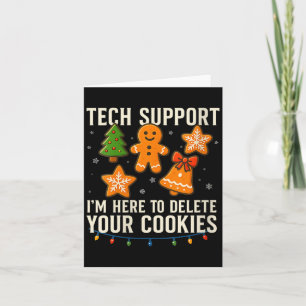 Frauen Tech-Support Ich bin hier, um Ihre Cookies Karte