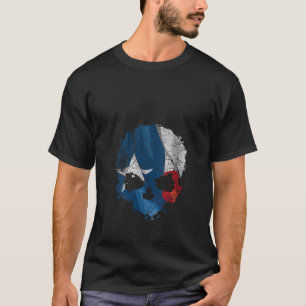 Frauen Texas Patriot Texan Flag USA Skull T-Shirt
