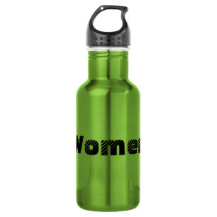 Frauen Text Name Farbe matt schwarz Wasserflasche