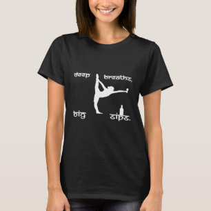 Frauen Tiefe Atemzüge Große Schlucke Lustiger Wein T-Shirt