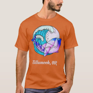 Frauen Tillamook oder japanisches maliges geometri T-Shirt