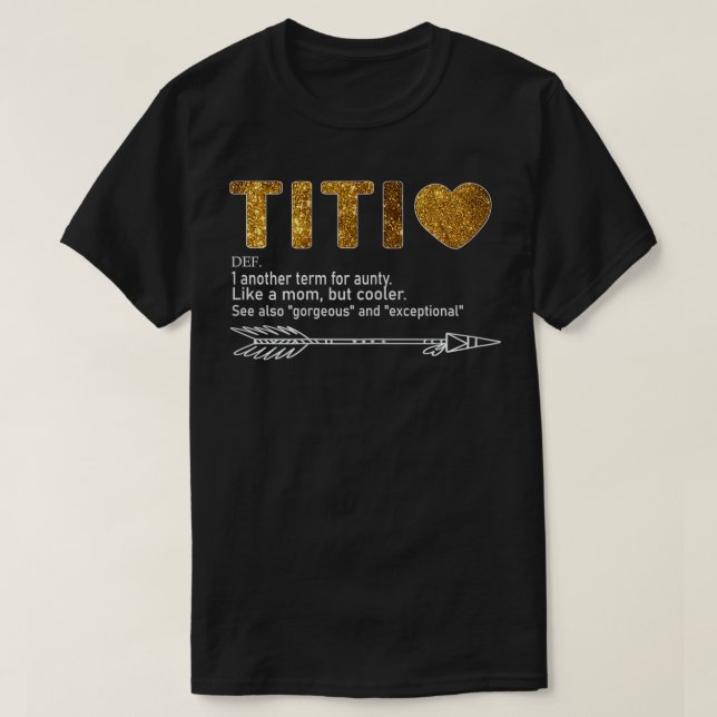 Frauen Titi Definition T-Shirt mit Arrow Auntie au (Design vorne)