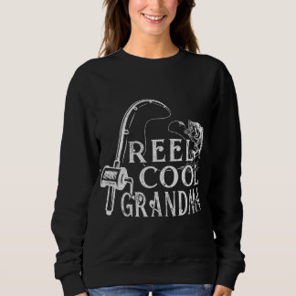 Frauen tragen Coole Oma Fischen Vintag Retro Mot Sweatshirt