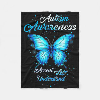 Frauen tragen im April einen blauen Schmetterling  Fleecedecke