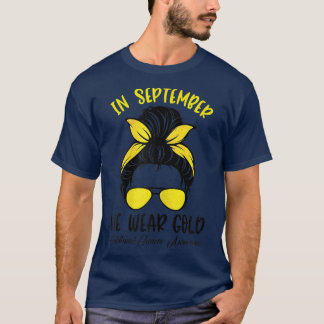Frauen tragen im September Goldkrebs bei Kindern T-Shirt