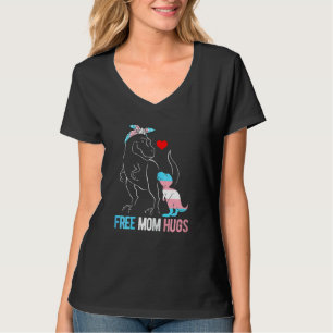 Frauen Trans Freie Mama Hugs Dinosaur Rex Mama Tra T-Shirt