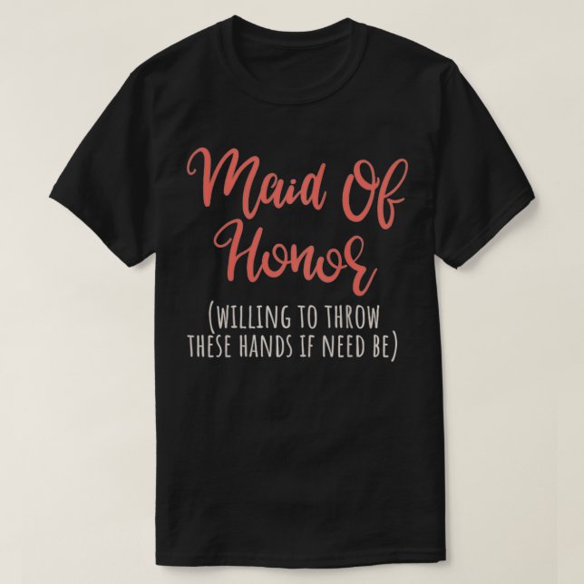Frauen Trauzeugin Freundinnen Geschenke von T-Shirt (Design vorne)