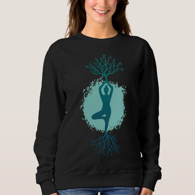 Frauen Tree Yoga Sweatshirt (Vorderseite)