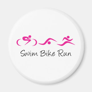 Frauen-Trii: Swim.Bike.Run Magnet