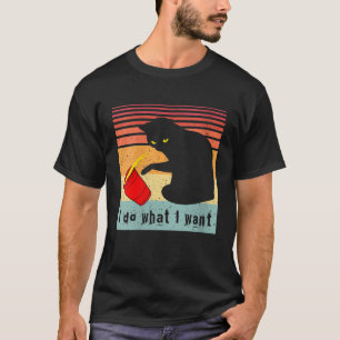 Frauen tun, was ich Vintagen Red Cup Fu des Schwar T-Shirt