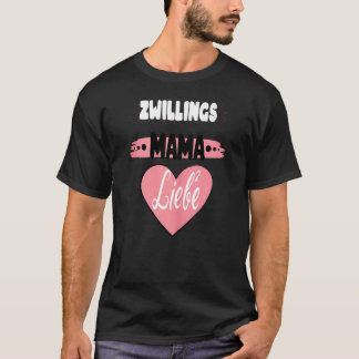 Frauen Twins Mum Twin Mum Schwangere Liebe Hoch 2 T-Shirt