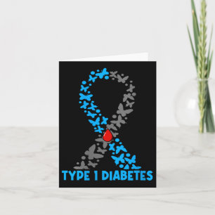 Frauen Typ 1 Diabetes V-Nacken Karte