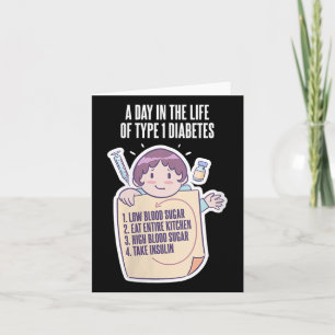 Frauen Typ 1 Monat Funny Diabe Karte
