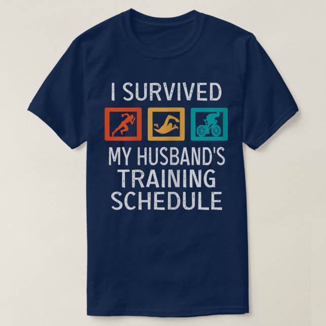 Frauen überlebten den Ausbildungsplan meines Manne T-Shirt (Design vorne)