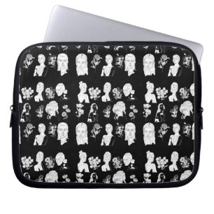 FRAUEN UND BLUME(B&W) LAPTOPSCHUTZHÜLLE