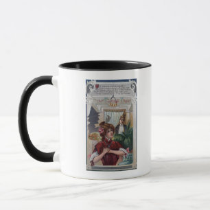 Frauen-und Mann-Säulen auf Seiten Tasse