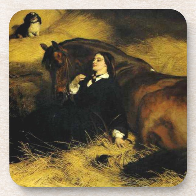 Frauen und Pferd Getränkeuntersetzer (Vorderseite)