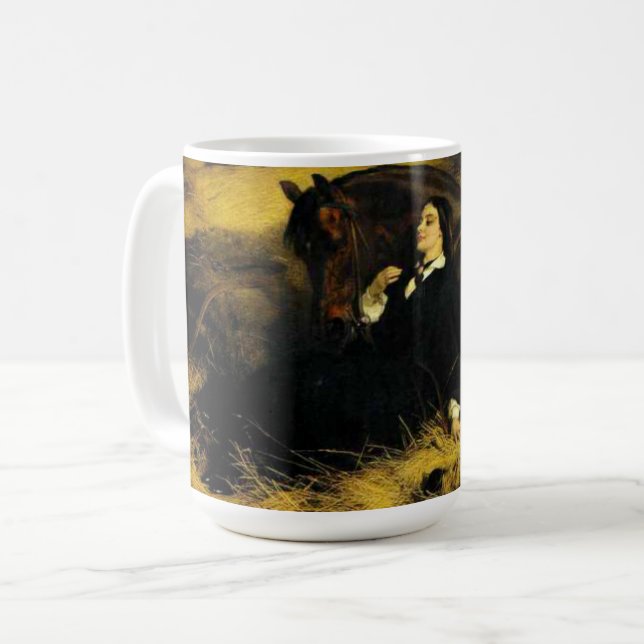 Frauen und Pferd Kaffeetasse (Vorderseite Links)