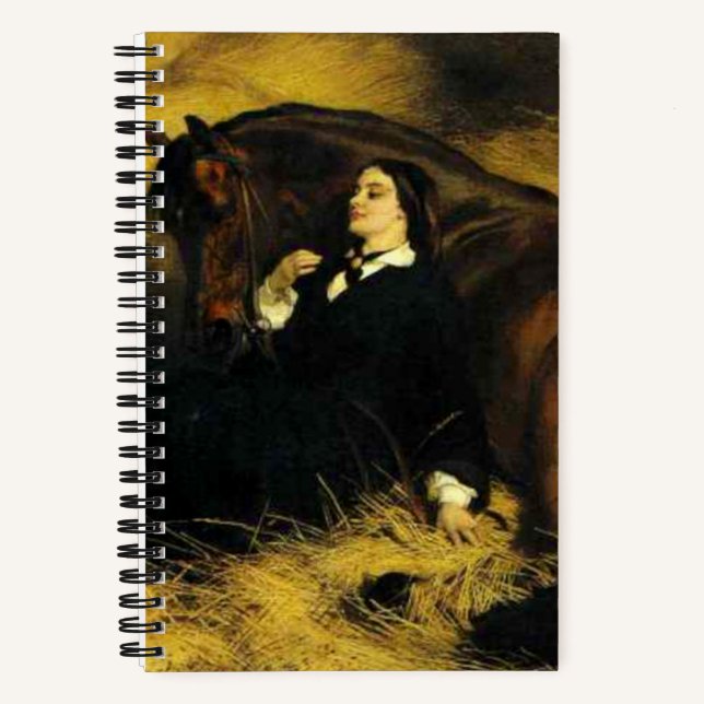 Frauen und Pferd Notizbuch (Vorderseite)