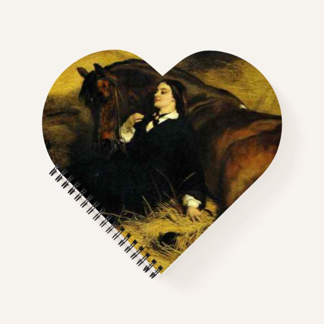 Frauen und Pferd Notizbuch (Vorderseite)