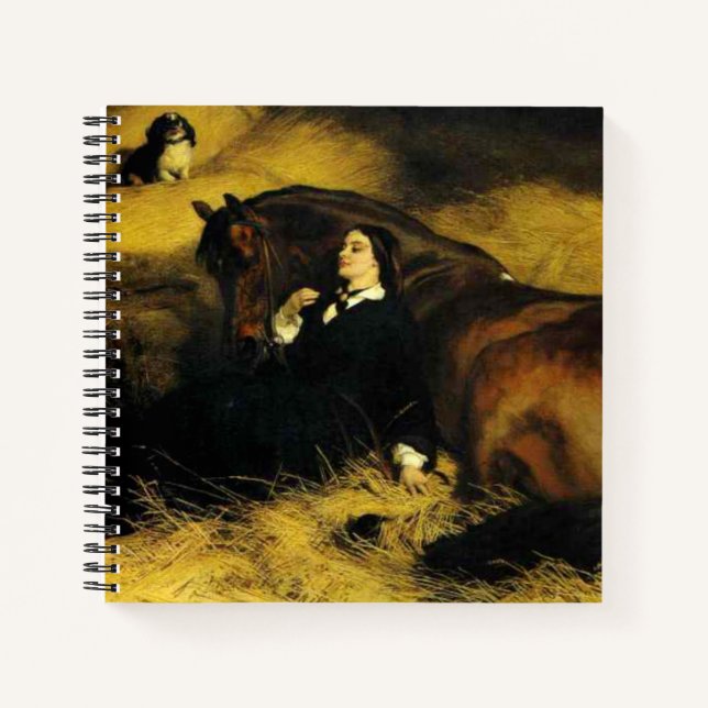 Frauen und Pferd Notizbuch (Vorderseite)