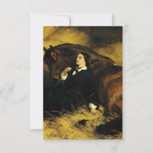 Frauen und Pferd RSVP Karte