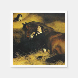 Frauen und Pferd Serviette