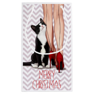 Frauen-und Smokings-Katze Kleine Geschenktüte