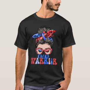 Frauen Unordentlicher Dutt CHD Krieger T-Shirt