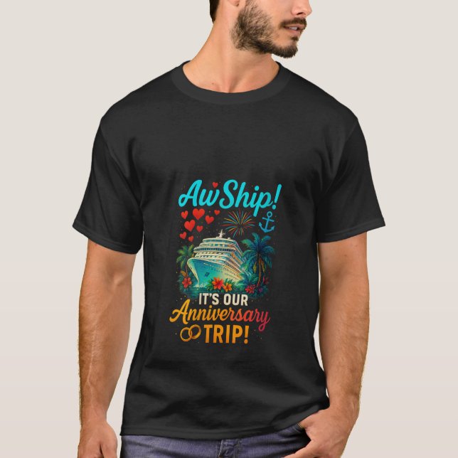 Frauen unsere Jubiläumsreise Funny Couples Cruise  T-Shirt (Vorderseite)
