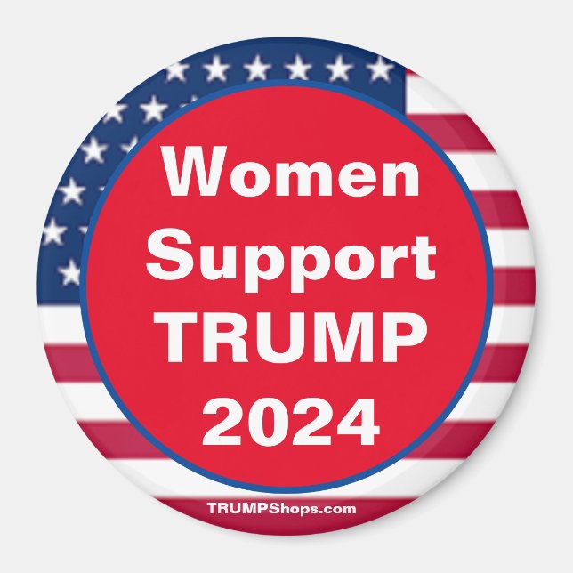 Frauen unterstützen TRUMP 2024 Red Magnet (Vorne)