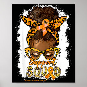 Frauen Unterstützer Truppe Afro Unordentlicher Dut Poster