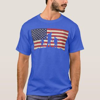 Frauen USA Amerikanische Flagge Distressed Hallowe T-Shirt
