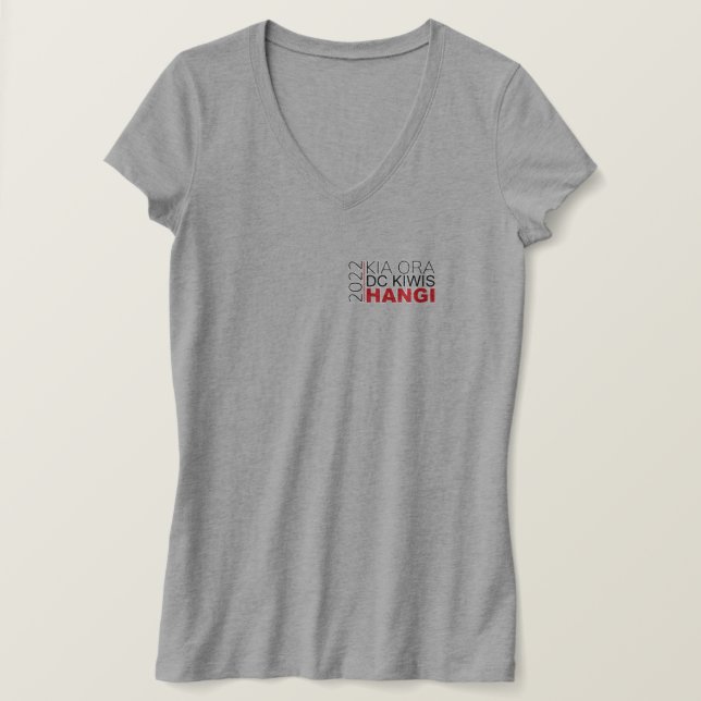 Frauen V Nacken T Shirt - Hangi (Design vorne)