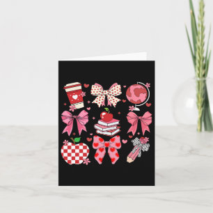 Frauen Valentine Teacher Coquette Bow Lehrerin Val Karte