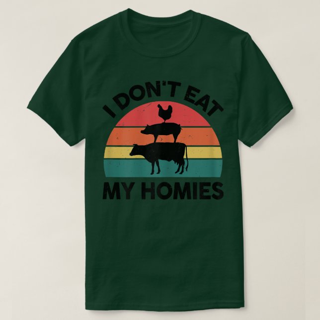 Frauen Vegan-Shirt Ich esse meine Heime nicht Vega T-Shirt (Design vorne)