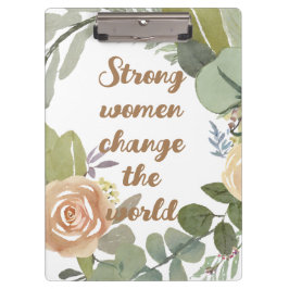 Frauen verändern die Welt im achten März Klemmbrett