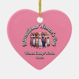 Frauen verändern Welten. Internationaler Frauentag Keramik Ornament