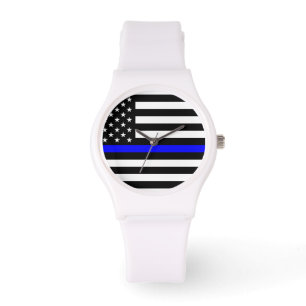 Frauen verdünnen hintere Blue Line-Armbanduhr - Armbanduhr