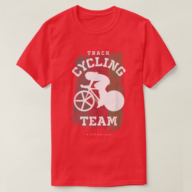 Frauen verfolgen Radfahren Aserbaidschan Road Bike T-Shirt (Design vorne)