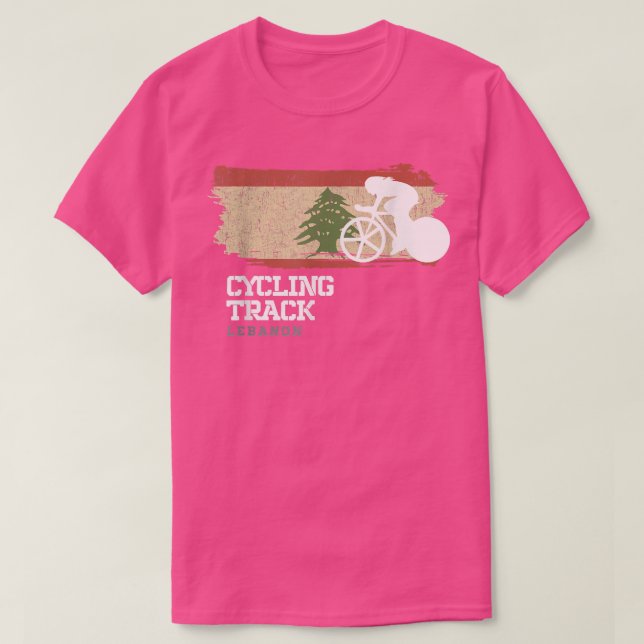 Frauen verfolgen Radfahren Libanon Road Bike Speed T-Shirt (Design vorne)