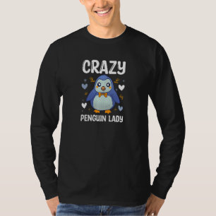 Frauen Verrückte Pinguin-Dame Tierpflegerin T-Shirt