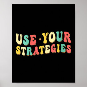 Frauen verwenden Ihre Strategien Test Tag Testen P Poster