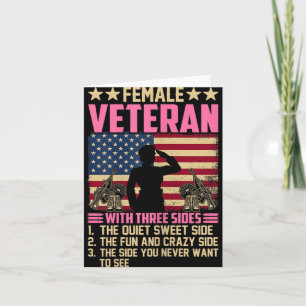Frauen Veteran Soldat Proud Weibliche Veteran Karte