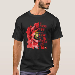Frauen Veteranen Roter Mohn Ich bin der Sturm Insp T-Shirt