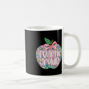 Frauen Vierte Klasse Lehrer Team Apfel Blumen Rück Kaffeetasse