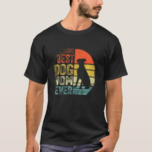Frauen Vintag Boxer Die beste Mama für den Hund je T-Shirt